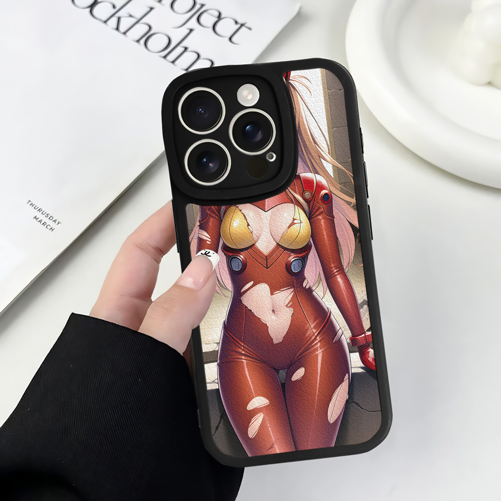 （画像用） EVA 新世紀エヴァンゲリオン 【iPhone 16シリーズ対応】シリコンスマホケース（レザー調） 材質：シリコン